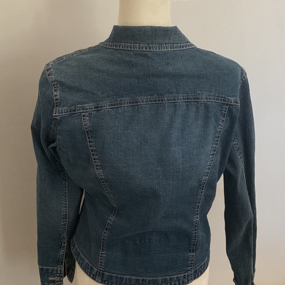 Live a Little Dark Blue Jean Jacket - Picture 3 of 4